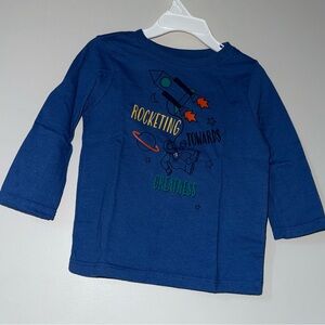 Garanimals Long Sleeve Blue Tee with Graphic Print